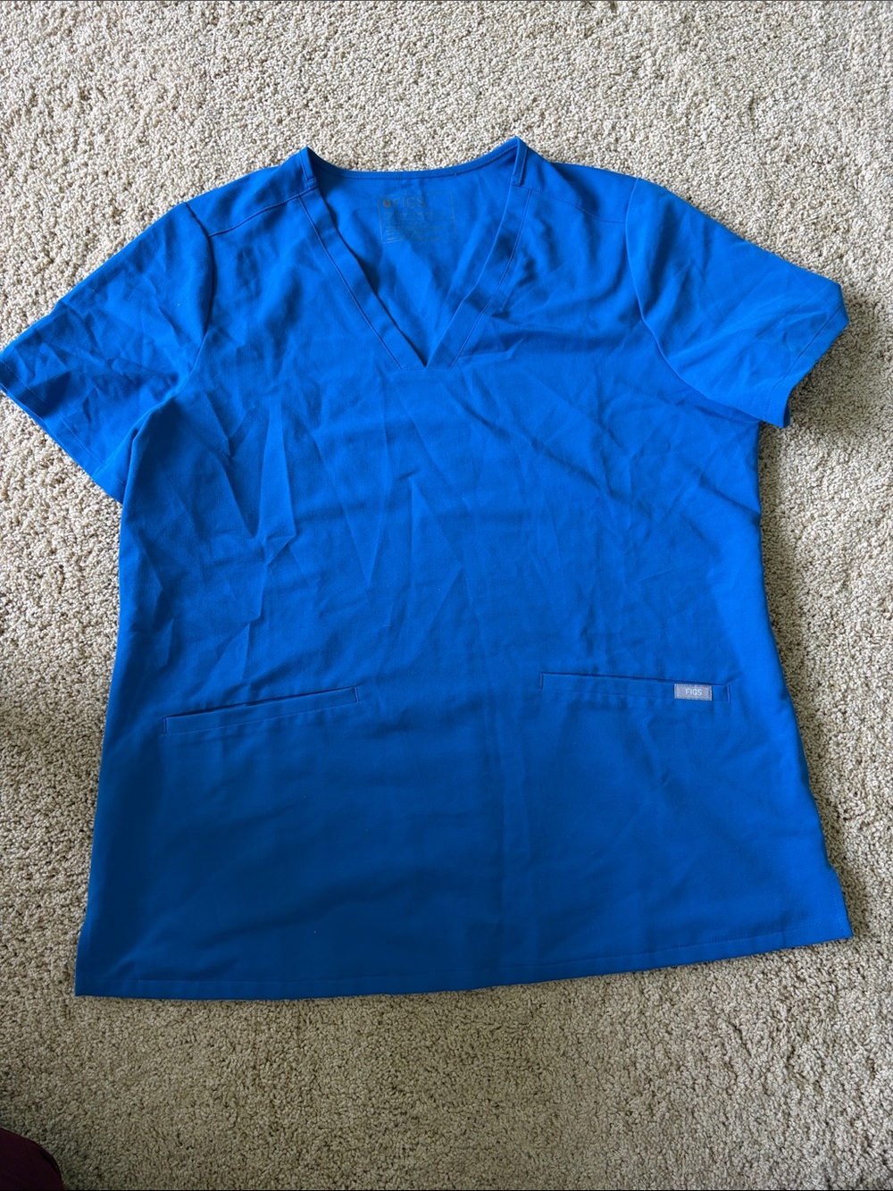 Figs Royal Blue Scrub Top